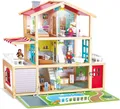 Produktbild: Hape Villa delle bambole – 3-stöckige Puppen-Villa aus Holz für Kinder ab 3 Jahr