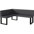 Produktbild: Meblini Eckbank, Grau, Leder, L-Form, 168x128 cm, Esszimmer, Bänke, Eckbänke