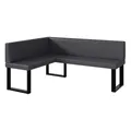 Produktbild: MEBLINI Eckbank für Esszimmer - Küchenbank - Essecke - Sitzecke Küche - Toni - U-Beine 128x168x87cm Links - Grau Kunstleder