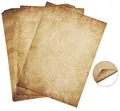 Produktbild: 60 Blatt Briefpapier Altes Papier Vintage Absofine Alt Casanova Mittelalterliches Briefpapier DIN A4 Beidseitig 100g