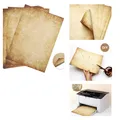 Produktbild: Altes Papier Briefpapier Set 50 Blatt Beidseitig Vintage A4 100g Motivpapier
