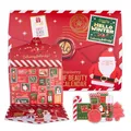 Produktbild: Accentra – Pflege Adventskalender 2025 für Jungen & Mädchen mit 24 Pflegeprodukten – Adventskalender Beauty mit Bodylotion, Badebomben, Duschgel, Shampoo, Lip Balm, Handcreme – Weihnachtskalender Rot