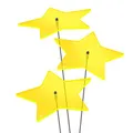 Produktbild: SUNPLAY Sonnenfänger Sterne Stella in GELB, 3 Stück je 10 cm Durchmesser im Set + 35 cm Schwingstäbe