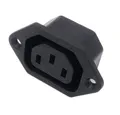 Produktbild: Kaltgeräte-Steckverbinder mit C14-Stecker, Belastbar bis 10A/250V, Schwarz