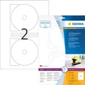 Produktbild: HERMA CD-Etiketten Maxi A4 Ø 116 mm weiß Papier matt blickdicht 20 St. - Weiß - Selbstklebendes Druckeretikett - A4 - Papier - Laser/Inkjet - Dauerhaft (8624)