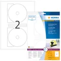 Produktbild: HERMA 8624 CD-Etiketten Maxi A4 Ø 116 mm weiß Papier matt blickdicht 20 St.