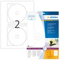 Produktbild: HERMA 8624 CD Etiketten Maxi A4 116mm 20 Stück rund permanent haftend matt weiß