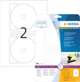 Produktbild: HERMA 8624 CD DVD Etiketten inkl. Zentrierhilfe blickdicht, 10 Blatt, Ø 116 mm M