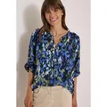 Produktbild: Shirtbluse CECIL, Damen, Gr. M (40), urban dunkelblau, Stoff, 100% Viskose, gemustert, klassisch normal, Rundhals, abgesteppt, Blusen, im Tunika-Style