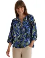 Produktbild: Cecil 3/4-Arm Bluse mit Turn-Up und Print urban Dark Blue M