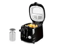 Produktbild: Öl Fritteuse in Schwarz, Handgriff mit Hebesystem, 2,5 Liter 1800 Watt