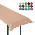 Produktbild: heimtexland ® Tischdecke Bierzeltgarnitur Biertischdecke Garten Tischdeko Party Event Dekoration Typ861 Beige 90x240 cm