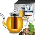 Produktbild: Creano Teekanne Creano Glas-Teekanne High Hoch mit Edelstahl-Sieb und Glas-Deckel, 1.5 l 1.5 l