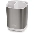 Produktbild: Joseph Joseph Zahnbürstenhalter EasyStore™ Steel Toothbrush Holder, Steel Kleiner Zahnbürstenhalter Zahnbürsten-Ständer, Badaccessoires, Edelstahl/Weiß