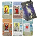 Produktbild: Tarotkarten Deutsch – Tarot Karten für Anfänger mit Bedeutungen auf den Karten – Ja oder Nein, Astrologie, Planeten und Chakren – Kein Handbuch erforderlich (Deutsch)
