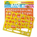 Produktbild: LENA Zeichenschablone (ABC, Zahlen, Zeichen), ca. 26x19 cm, ab 3 Jahre