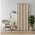 Produktbild: tinycurtains Türvorhang für alle gängigen Türgrößen, Thermovorhang (ohne Stange) Türgardine (1 St), Ösen, abdunkelnd, 100% Polyester, modern blickdicht beige Driftwood 195x150cm für Tür, Schrank & Fenster beige 150 cm x 195 cm