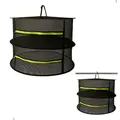 Produktbild: gexu Kräuter Trocknungsnetz Mit Reißverschluss 2 Schicht Hängend Faltbar 61cm*61cm*38cm,Schwarz Kräutertrocknungsnetz Pflanzentrockner Zum Trocknen von Gemüse,Fleisch,Kräutern,Fisch usw.