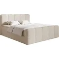 Produktbild: Selsey Cloudy II - Boxspringbett 200x200 cm, mit Bettkästen und Topper, Bouclé Hellbeige - Beige