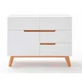 Produktbild: MCA Kommode Cervo Lack Weiß, Braun Weiß / Eiche