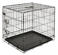 Produktbild: Kerbl Gittertransportbox klappbar schwarz Hundebox 63x48x57cm 1 Tür 81364