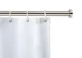 Produktbild: WENKO Teleskop-Duschstange Mod. Luz, Duschvorhangstange inkl. Wandadapter zum Klemmen, einfache Wandmontage - Befestigung ohne Bohren, aus rostfreiem Edelstahl, Ø 28 mm x 110-185 cm, Chrom