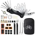 Produktbild: Wothfav Fahrradflickzeug Set für unterwegs, 17 in 1 Fahrradwerkzeugset abziehbar, Fahrrad Reparaturset Multitool Satteltasche für Fahrrad Zubehör Ebike Kit Mountainbike Reparatursatz