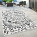 Produktbild: Paco Home In- & Outdoor Teppich Balkon Terrasse Vintage Orientalisches Muster Ornamente, Grösse:120x170 cm, Farbe:Blau 2