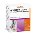 Produktbild: Amorolfin-ratiopharm 5% wirkstoffhaltiger Nagellack: Effektive Behandlung bei Nagelpilzinfektionen – einfache Anwendung nur einmal pro Woche, 3 ml Lösung