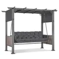 Produktbild: M MCombo Pergola Hollywoodschaukel mit Liegefunktion 4067 (grau)