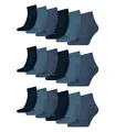 Produktbild: PUMA unisex Quarter Sportsocken Kurzsocken Socken 18 Paar, Farbe:Blau, Menge:18 Paar (6x 3er Pack), Größe:39-42, Artikel:-460 denim blue