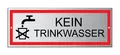Produktbild: Schild Kein Trinkwasser 175x65 mm 2 Löcher Aluminium Edelstahloptik wetterfest UV-beständig 53303-L