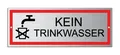 Produktbild: OFFORM DESIGN Warnschild Kein Trinkwasser 175 x65 mm Aluminium UV und wetterfest