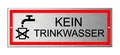 Produktbild: Schild Kein Trinkwasser Hinweisschild 17,5 x 6,5 cm Aluminium 2-fach gelocht