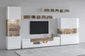Produktbild: INOSIGN Wohnwand Toledo,Breite 391cm stilvolle Mediawand ohne Beleuchtung, (Set, 5-St), Anbauwand(Vitrine,Lowboard,Highboard,2xHängeregal)MDF Hochglanzfronten