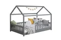 Produktbild: Ticaa Hausbett Kay mit Rausfallschutz aus Kiefer, Kinderbett 100x200, inkl. Dach, mit Rollrost, mit Matratze