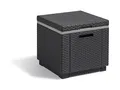 Produktbild: Allibert 218759 Kühlbox / Beistelltisch Ice Cube, Rattanoptik, Kunststoff, graphit