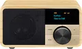 Produktbild: SANGEAN DDR-7 – Kompaktes Retro DAB-Radio mit Bluetooth Lautsprecher, FM-Empfang, integriertem Akku, tragbares Design & Echtholz-Gehäuse, Natural Wood