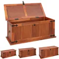 Produktbild: Holztruhe Aufbewahrungstruhe Truhenbank Sitztruhe Couchtisch Massivholz Box NEU