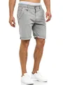 Produktbild: Indicode Herren Cuba Chino Shorts mit 5 Taschen aus Baumwollgemisch | Bermuda Sommershorts für Männer Light Grey, L