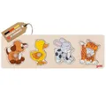 Produktbild: Goki 57866 - Holz-Tierpuzzle, 4 Stück