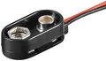 Produktbild: Goobay 1x 9V Block Batteriehalter - lose Kabelenden, wasserabweisend 11996