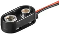 Produktbild: Goobay Goobay 1x 9V Block Batteriehalter - lose Kabelenden, wasserabweisend Batterie