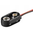 Produktbild: Batterieclip für 9-V Blöcke I-Form Plastikgehäuse mit Schutzkrag