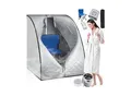 Produktbild: tectake® Mobile Dampfsauna, 2 Liter Dampfgenerator mit 1000 W, Stecksystem, mit Aufbewahrungsfach, inkl. Fernbedienung, Matte, Klappstuhl und Tragetasche