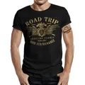 Produktbild: GASOLINE BANDIT® T-Shirt für Rocker, Biker, Racer: Road Trip schwarz 3XL