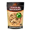 Produktbild: grillart® XL Premium Räucherchips Buche für das besondere Raucharoma - sehr rauchaktives Räucherholz/Holzhackschnitzel - Natürliches Alpenholz- 750g