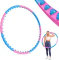 Produktbild: Hop-Sport Hula Hoop Reifen Erwachsene mit 48 Massage Noppen und Magneten - Hoola Hoop zum Abnehmen, 8 verstellbare Teile, 103cm Durchmesser