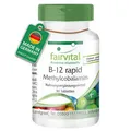 Produktbild: | B-12 Methylcobalamin - 90 Tabletten - VEGAN - rasche Aufnahme über die Mund...