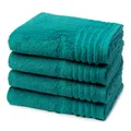 Produktbild: Vossen - 4 teiliges Frottier-Set - Vienna Style Supersoft (4 X Handtuch im Set) - 620 g/m2 - Baumwolle - Frottee - saugstark - weich und flauschig - Lagoon
